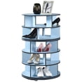 thumbnail image 2 of Kings Brand Furniture - 5-Tier Rotating Shoe Rack, 360° Revolving Lazy Susan Spinning Shoe Rack Tower Storage Organizer for Closet Entryway Bedroom Hallway, Blue, 2 of 6