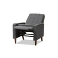 thumbnail image 3 of Baxton Studio Mathias Mid-century Modern Grey Fabric Upholstered Lounge Chair, 3 of 7