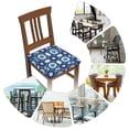 thumbnail image 7 of Honeii Vintage Blue Print Square Cushion Cover with Elastic Band & Ties,Sofa Cushion Covers,Furniture Protector for Living Room,Washable Sofa Seat Slipcover-Two Pieces, 7 of 7