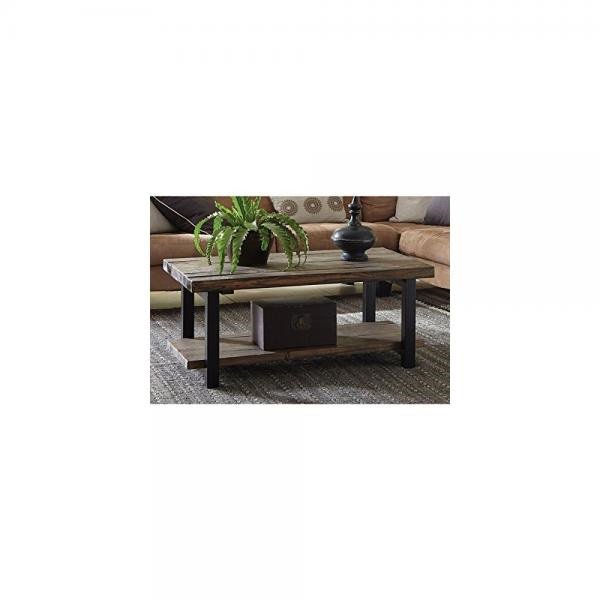 Alaterre Pomona Reclaimed Wood And Metal 42 Inch Coffee Table Com Alaterre Pomona Reclaimed Wood And, Reclaimed Wood Side Table Metal Legs