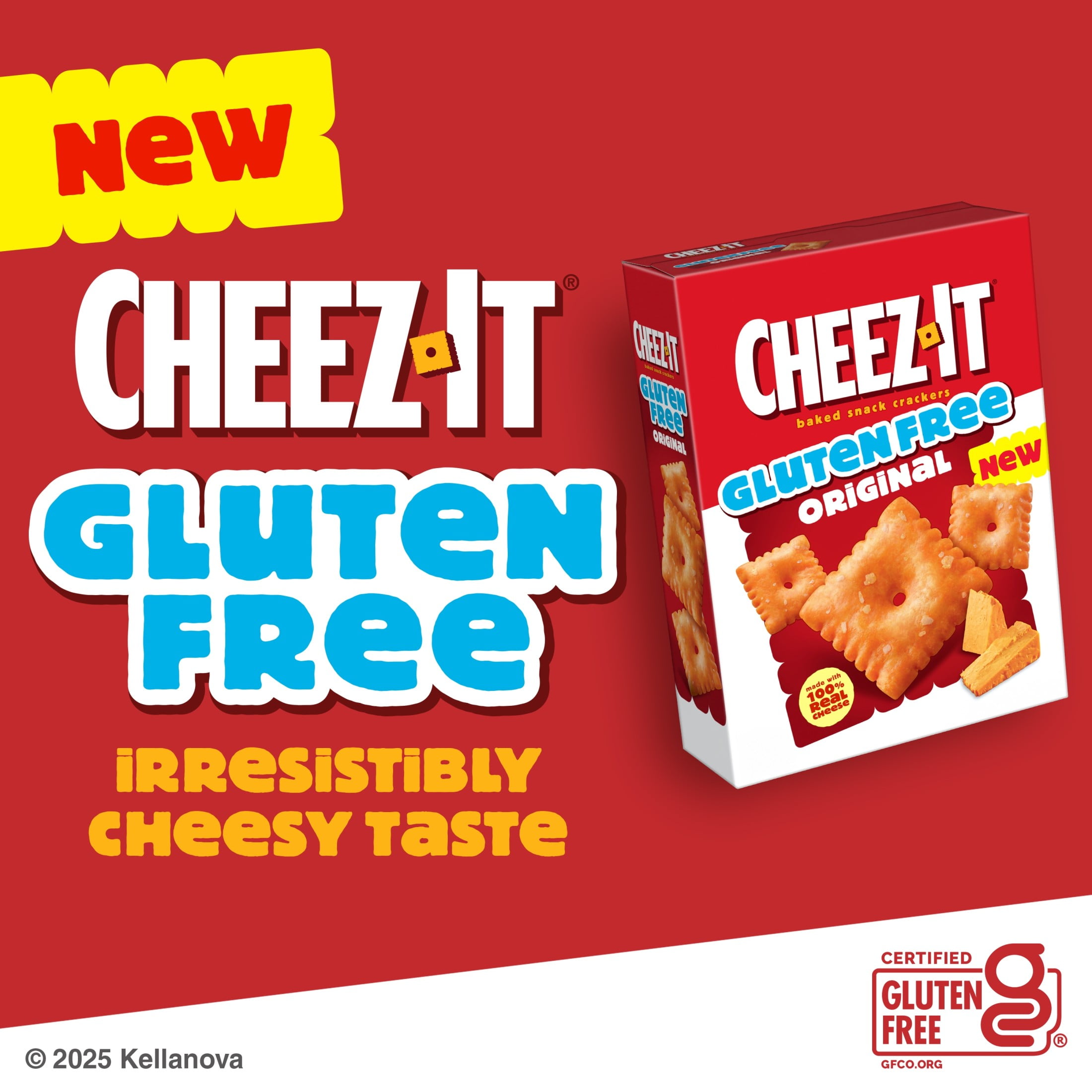 Cheez-It Original Gluten-Free Baked Snack Crackers, Gluten Free, 9 oz