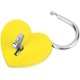 thumbnail image 5 of Candado, cerradura de metal en forma de corazón con llave, cerradura de metal para joyero, libro, diario, equipaje, amarillo, 5 of 5