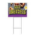 thumbnail image 1 of Soft Pretzels (18" x 24") Yard Sign, Includes Metal Step Stake, 1 of 6