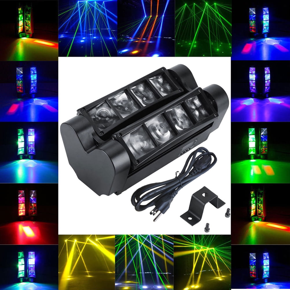 80W RGBW LED Spider Moving Head Stage Lighting Xmas DMX Disco Party DJ Lights 