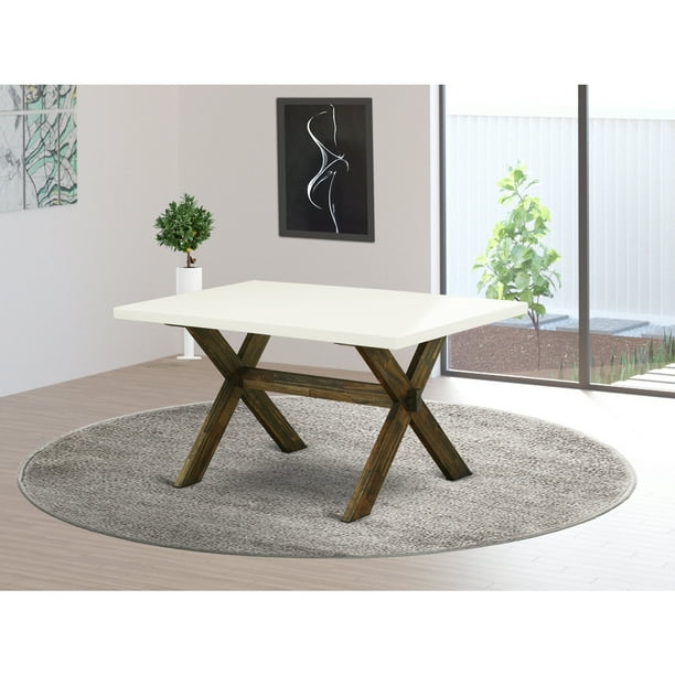 East West Furniture XStyle 36X60 in Dining Table with Distressed