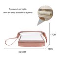 thumbnail image 2 of Bolsa de cosméticos de PU translúcida, bolsa de almacenamiento de cosméticos portátil a la moda, bolsa de lavado de viaje de gran capacidad, 2 of 5