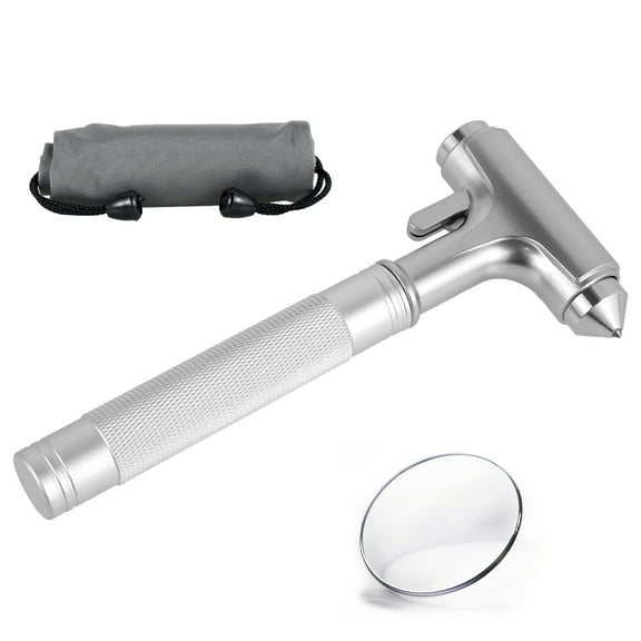 1/2Pcs Car Glass Breaker with Seatbelt Cutter Metal Car Safety Hammer Nonslip Handle Car Emergency Hammer Car Window Breaker Car Escape Hammer for Car Accidents Car Escape