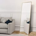 thumbnail image 2 of GLSLAND Full Length Mirror 63"x20" Large Body Floor Mirrors Standing Hanging or Leaning,Gold, 2 of 7