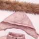thumbnail image 5 of Cuello de piel real, Parkas para bebés, prendas de vestir exteriores para niños, abrigos de invierno, mono, chaquetas para niños, traje de nieve oso de fresa Juguete, 5 of 5