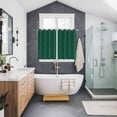 thumbnail image 3 of Dark Green Plaid Kitchen Curtains 72 Inch Length, Country Vintage Abstract Striped Lattice Grommet Top Bedroom Living Room Curtains, Light Filtering Cafe Curtain Drapes 2 Panels Set 104''x72'', 3 of 9