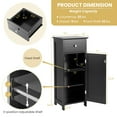 thumbnail image 4 of Giantex Wooden Bathroom Floor Cabinet, Freestanding Storage Cabinet w/Adjustable Shelf & Anti-Tilt Design, Black, 4 of 8