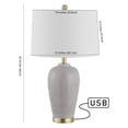 thumbnail image 4 of SAFAVIEH Kline 26 in. Modern Table Lamp with USB Port, Grey, 4 of 5