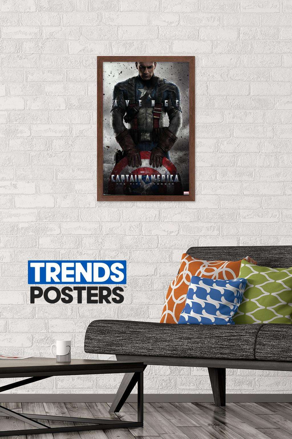 Marvel - Captain America - The First Avenger - One Sheet Wall Poster, 14.725" x 22.375", Framed