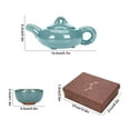 thumbnail image 3 of Qiweii Ice Crackle Glaze Ceramic Tea Set Gift Box, Complete Set with 1 Teapot & 6 Cups, Multiple Style Options, 3 of 6