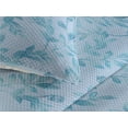 thumbnail image 3 of Ambesonne Leafy Design Quilted Bedspread Set 3 Pcs, Modern Simple Leaves, King, Ceil Blue Dark Seafoam, 3 of 4