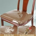 thumbnail image 5 of 6 Pack Plastic Chair Covers for Dining Chair, Clear Chair Seat Cover Plastic Covers, PVC Seat Chair Protector, Waterproof Kitty Scratch Resistant Clear Seat Covers for Most 21"- 23" Chair, 5 of 7