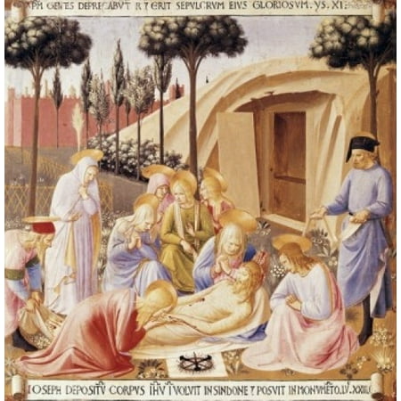 The Deposition 1438-1445 Fra Angelico (ca1395-1455 Italian) Fresco Museo di San Marco Florence Italy Print (24 x