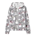 thumbnail image 3 of Hvyesh Womens Oversized Hoodies Sweatshirts Merry Christmas Zipper Jackets Coat 2023 Fall Long Sleeve Graphic Sweatshirt Coat Casual Holiday Outwear Coat, 3 of 4