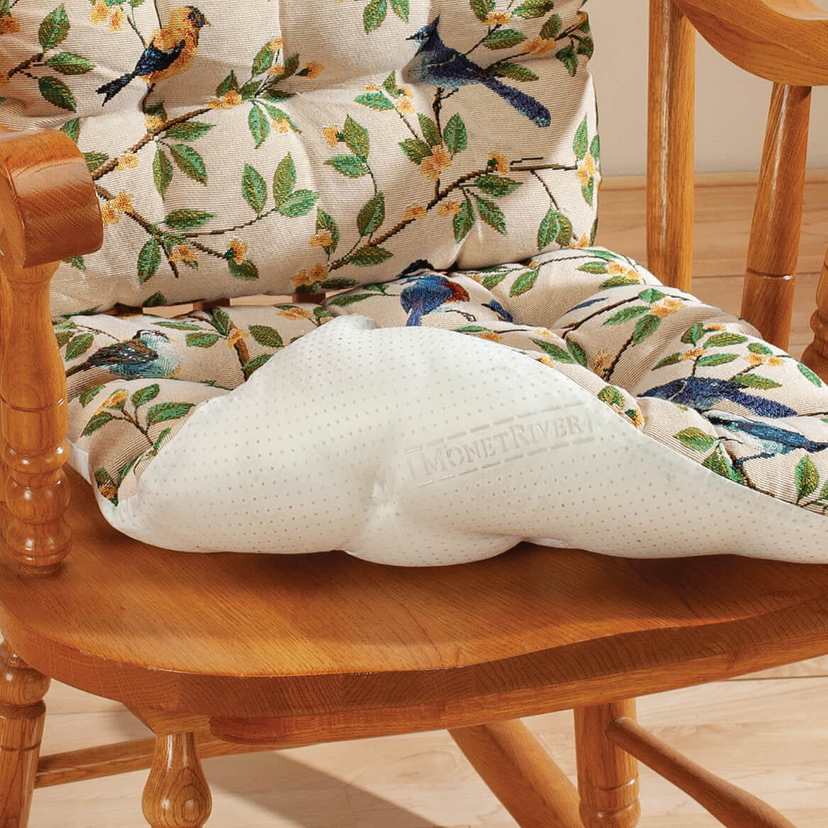 Tapestry Rocking Chair Cushion Set by OakRidge, 2 Piece Set, Floral Design