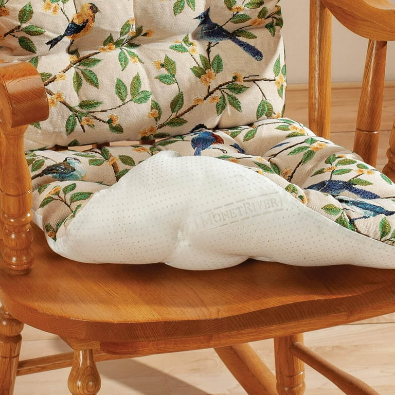 Tapestry Rocking Chair Cushion Set by OakRidge, 2 Piece Set, Birds Design