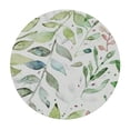 thumbnail image 4 of HAOXIT Round Spring Leaf Table Cloth Washable Spillproof Wrinkle Free Watercolor Olive Green Eucalyptus Fabric Farmhouse Teal Table Cover for Indoor Outdoor Kitchen Dinning 54-58, 4 of 8