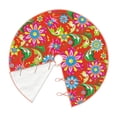 thumbnail image 3 of Kll Vector Mexican Otomi Style Bright Christmas Tree Skirt 48",Party Decorations Farmhouse For Christmas Decorations Holiday Party, 3 of 8