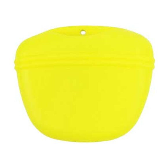 Billuyoard Bolsa de silicona para aperitivos de mascotas, portátil, lavable, Flexible, Adorable, reemplazo de entrenamiento, bolsa de juego, Suministros para perros Amarillo