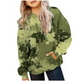 thumbnail image 2 of CLOISE Boys Hoodie Girls Youth Long Sleeve Hooded Sweatshirt Tops with Pocket Camouflage Outfits Fall Winter Clothes Navy 4-14T, 2 of 4