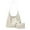 White, variant on Woven Tote Shoulder Bag for Women Large Capacity Casual Handbag Purse Daily Work Travel