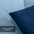 thumbnail image 5 of ROYALE Queen Comforter - All Season Down Alternative Bedding Comforters - Lightweight Quilted Comforter with Corner Tabs - Luxury Hotel Comforters - Box Stitched Duvet Insert (Queen, Navy & LakeBlue), 5 of 9