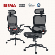 SIHOO B100 Pro Ergonomic Office Chair, Adaptive Elastic Lumbar Desk Chair, 4D Arms & 3D Ultra-Wide Headrest Computer Chair for Teenager, High Back Executive Chair for Home Office & Gaming, Black
