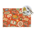 thumbnail image 4 of XMXT 4 Pcs Woven Placemats, Cartoon Christmas Dinner Print Stain Resistant Anti-Skid Placemat for Kitchen Table, 12 x 18 inches, 4 of 6
