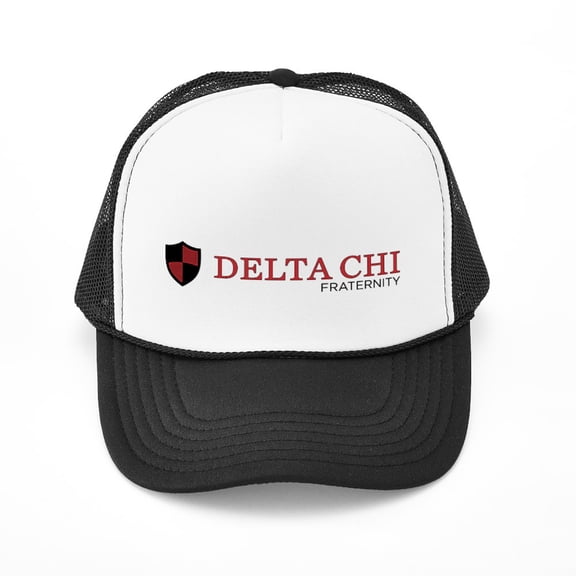 CafePress - Delta Chi Black And Red Fraternity Logo - Adjustable Unisex Printed Trucker Hat with Mesh Back