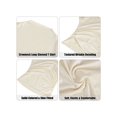 thumbnail image 5 of Deago Women's Pleated Long Sleeve Mock Neck T Shirts Casual Slim Fit Fall Tops Basic Business Work Tee (Beige, S), 5 of 6