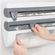 thumbnail image 4 of Advancent Dispensador de film transparente Montado en la pared Soporte para toallas de papel de papel de aluminio Envoltura de plástico Conservante Mostrada Caqui Advancent HA061169-01B, 4 of 6