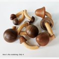 thumbnail image 5 of 4Pcs Wooden Mushroom Refrigerator Magnet Home Kitchen Refrigerator Magnet 3D Solid Wood Magnet Crafts Ornament, 5 of 5