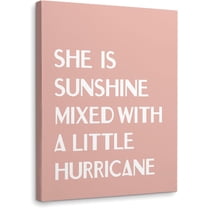 Girls Boho Room Decor,She Is Sunshine Mixed With a Little Hurricane Framed Canvas Wall Art Decor 11×14,Girls Wall Decor,Boho Sunshine Girls Nursery Little Girl Room Wall Art Framed Decor Prints