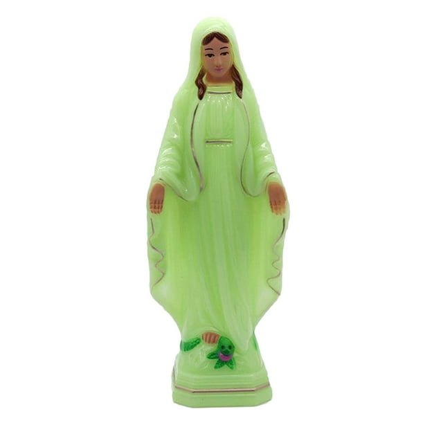 Figura de la Virgen María de plástico, ideal para regalar. Escultura religiosa católica de la Virgen María. 35x13cm A