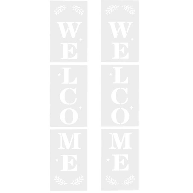 unbranded 6Ud Para Stencil De Bienvenida Para Porche Con Plantilla De Plástico Duradero
