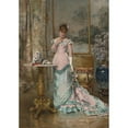 thumbnail image 2 of Alfred Stevens 18x24 Black Ornate Framed Double Matted Museum Art Print Titled: The Wait (Before the Ball), 2 of 5