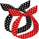 thumbnail image 1 of wonima44 Hicarer 2 Pcs Polka Dot Headbands for Women Halloween Headband Retro Bandana Dress up 50s Outfit Wire Hairband Vintage Headwrap Cosplay Party Hair Accessories(0.23 Inch,Red, Black), 1 of 1