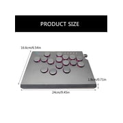Fight Stick for Arcade Stick for PS4/PS5/Switch Leverless Controller Arcade Stick with RGB Light Turbo Function