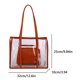 thumbnail image 2 of Bolso de hombro transparente de PVC Bolso de fitness de gran capacidad con bolso (marrón claro), 2 of 9