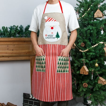 

Qazqa Christmas Decorations Santa Bib Smock Waiter Adult Cartoon Christmas Apron