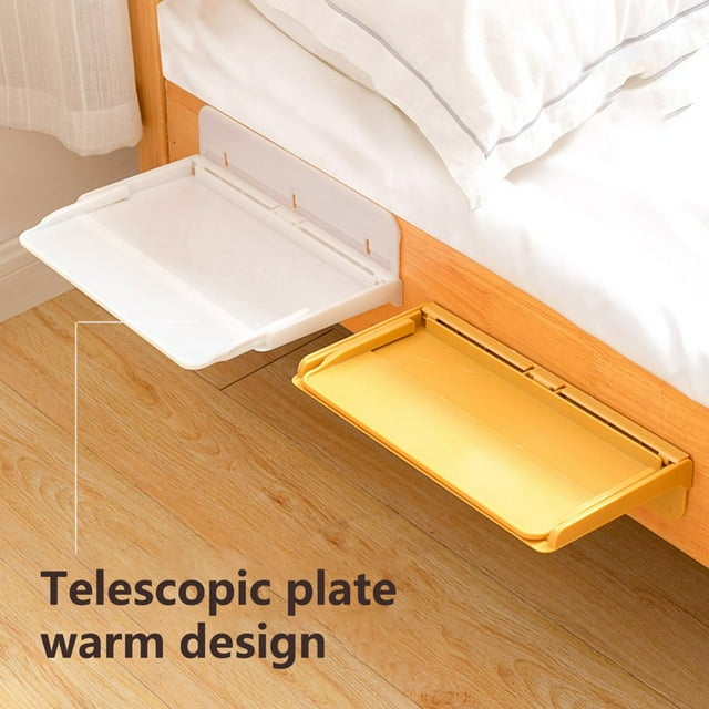Storage Shelf Punch Free Foldable Stretchable Plastic No Punching Mounted Bedside Shelf Bedroom Organizer Stand Daily Use