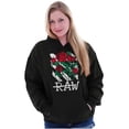 thumbnail image 3 of Cool Urban Streetwear Raw Roses Unisex Plus Fleece Graphic Hoodie Brisco Brands 3X, 3 of 6