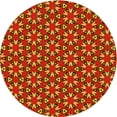 thumbnail image 1 of Ahgly Company Machine Washable Indoor Round Transitional Dark Golden Rod Brown Area Rugs, 4' Round, 1 of 7