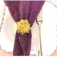 thumbnail image 2 of 12 Napkin Rings Gold Circular Drum Pattern, 2 of 5