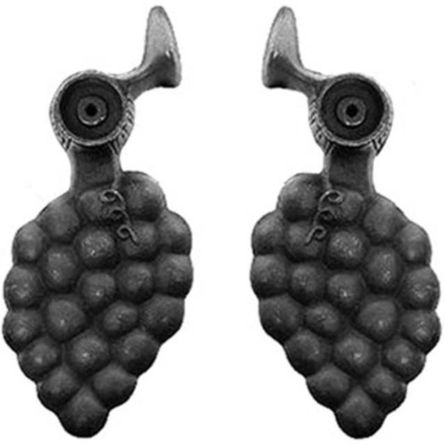 88-200 Pair of Iron Grape Post Mount Shutter Tiebacks