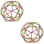 4E's Novelty Expandable Ball Set of 2, Plastic Sensory Sphere for Kids and Adults